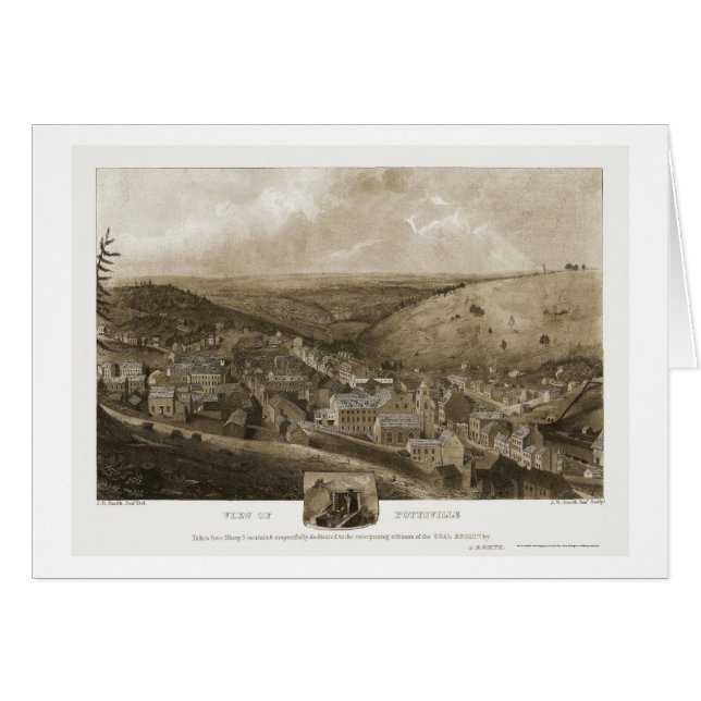 Pottsville, PA Panoramic Map - 1922 (Voorkant Horizontaal)