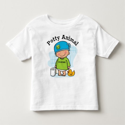 Potty Animal Boy-Shirt Kinder Shirts (Voorkant)