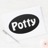 Potty Oval Sticker (Envelop)
