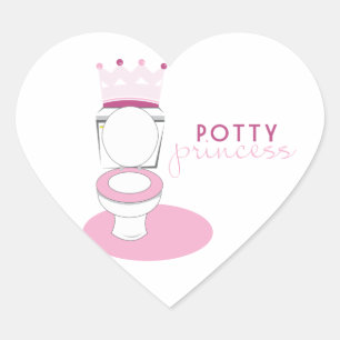 Potty Princess Hart Sticker