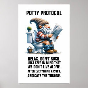 POTTY PROTOCOL zonder lijst Poster