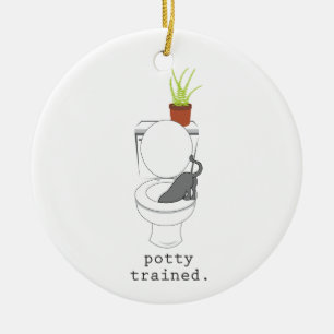 Potty Trained. Keramisch Ornament