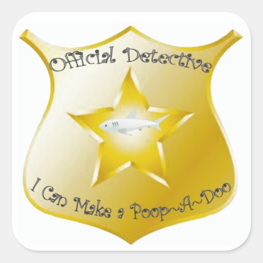 Potty Training Poop~A~Doo Sticker Badjes (Voorkant)