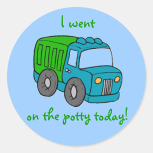 Potty Training Reward ticker—Truck Ronde Sticker