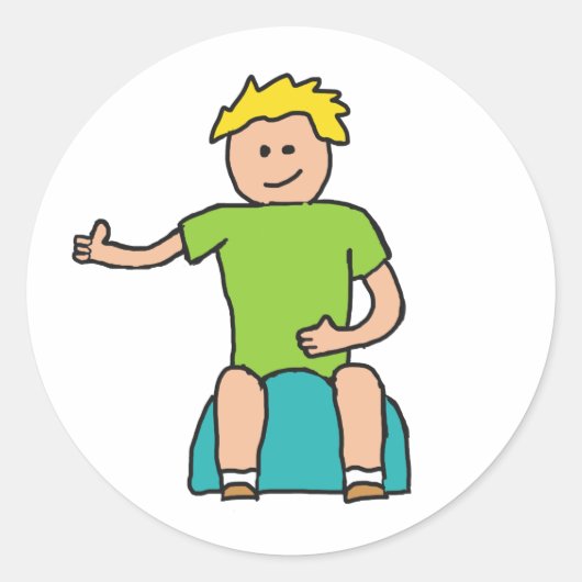 Potty Training Ronde Sticker (Voorkant)