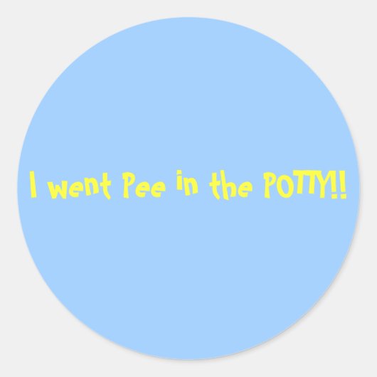 Potty training stickers (Voorkant)