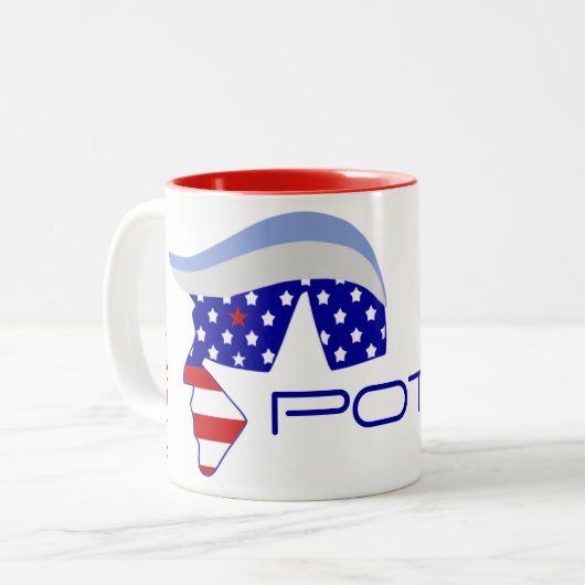 POTUS19 Trump 2020 Mug à café à deux tons (Devant gauche)