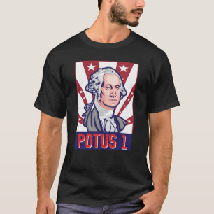 Potus 1 4 juli Eerste President Washington T-shirt