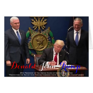 POTUS Donald Trump ondertekent het beschermingsbev