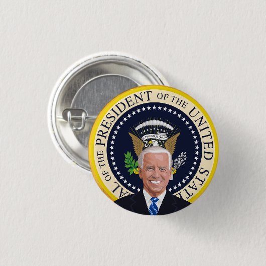 " potus joe biden " - ronde - zegel ronde button 3,2 cm (Voorkant /achterkant)