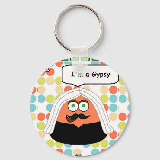 Pou Gypsy Basic Button Sleutelhanger (Voorkant)