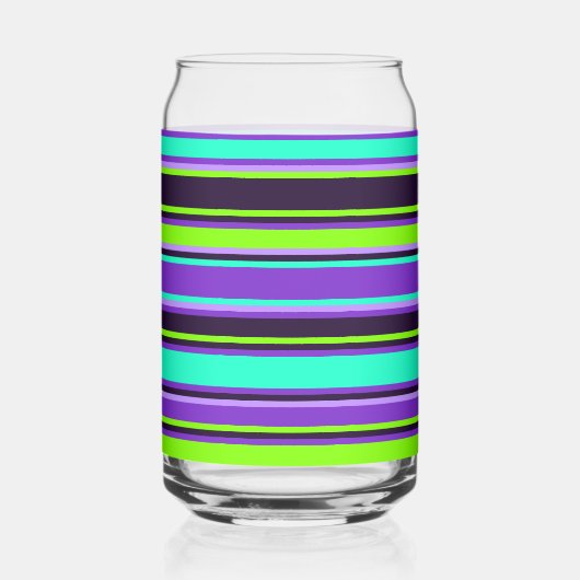 Poubelle Gras Violet, Aqua & Chartreuse Verre Grat (Recto)