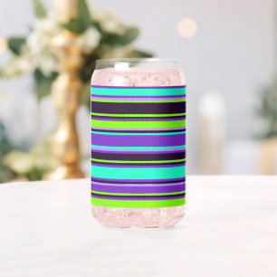 Poubelle Gras Violet, Aqua & Chartreuse Verre Grat