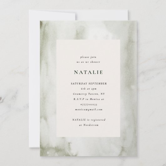 Poubelle rustique et feuillage nuptiale invitation (Dos)