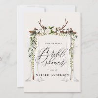 Poubelle rustique et feuillage nuptiale invitation
