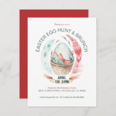 Pouce de Pâques brunch de Pâques invitation (Devant / Derrière)