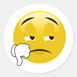 Pouce vers le bas Stickers Emoji triste