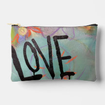 Pouch with original art - Abstract Love