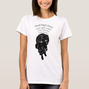 Poud Puppy Raiser met uw pop-namen T-shirt