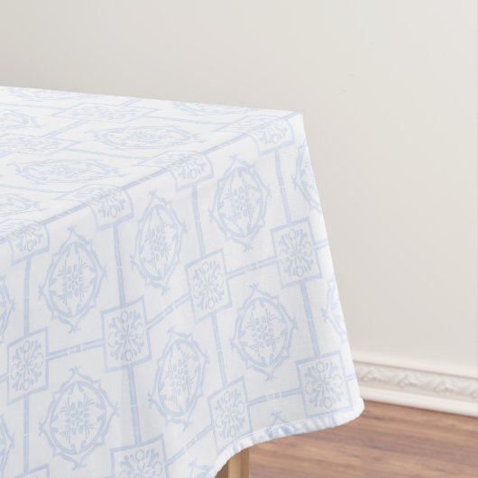 Poudre Bleu Bambou Motif asiatique nappe | Eleg (In Situ)