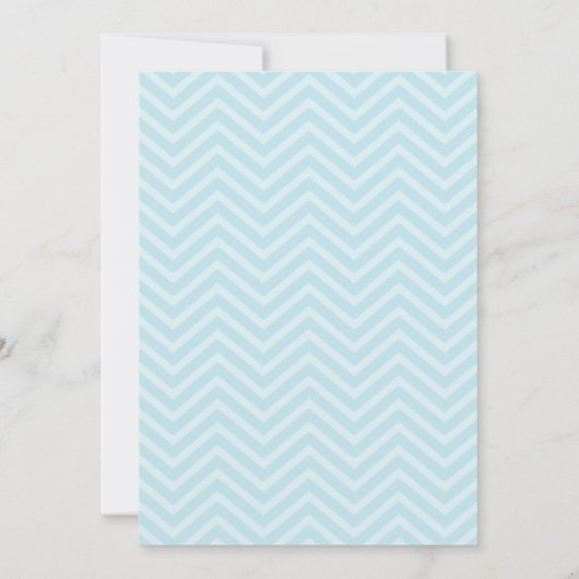 Poudre Bleu Chevron Invitations de mariage (Dos)