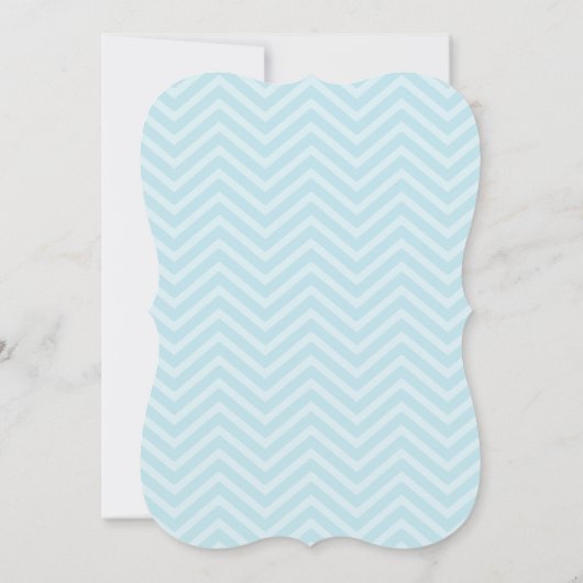 Poudre Bleu Chevron Invitations de mariage (Dos)