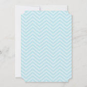 Poudre Bleu Chevron Invitations de mariage (Dos)