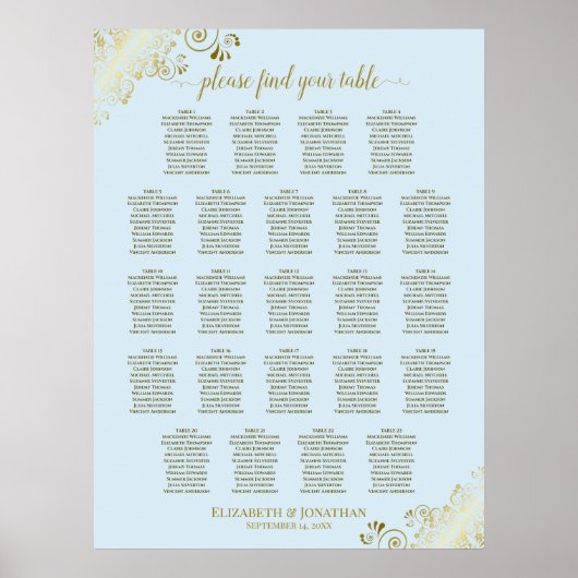 Poudre Bleu et Or 23 Tableau Mariage (Devant)
