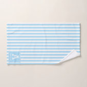 Poudre Bleu Tirages de Cabane Monogramme Initiale (Serviette à main)