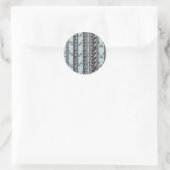 Poudre Blue Poppies rayures Stickers (Sac)