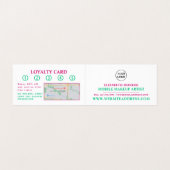 Poudre colorée, maquilleur, carte de fidélité, (Intérieur déplié)