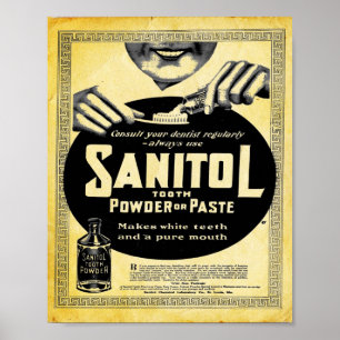 Poudre De Dents Sanitol vintage Ou Impression Past