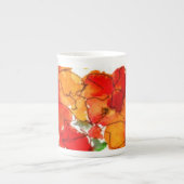 Poudre et Orange Wallflowers Bone China Mug (Devant)