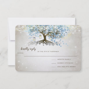 Poudre légère Bleu Carrosserie Mariage Arbre RSVP