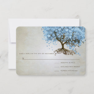 Poudre légère Bleu Carrosserie Mariage Arbre RSVP