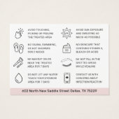 Poudre Ombre rose puissant Brows carte de soins po (Dos)