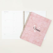 Poudre rose Batik Élégant Nom du monogramme (Devant avec enveloppe)