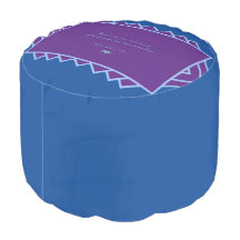 Pouf Blue (Triangles Violets) RFPMDesigns ©️ 2024