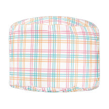 Coloré Pastel Plaid Round