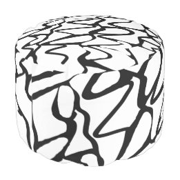 Pouf Noir et blanc