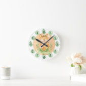 Pouf personnalisable Baby Fox Horloge maternelle M (Maison)
