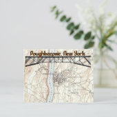 Poughkeepsie, New York Historic Map Briefkaart (Staand voorkant)