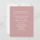 poule à cornes teddy ourson invitation à la douche (Dos)