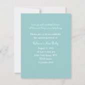 poule à cornes teddy ourson invitation à la douche (Dos)