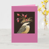 poule avec carte serviceberries (Fleur jaune)