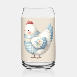 Poule de Cottage en Vichy Bleu