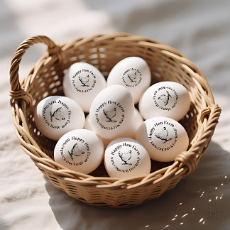 Poule de Ferme | Tampon à Oeufs Personnalisé
