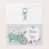 poule de printemps gris brun floral plié merci (Outside Unfolded)