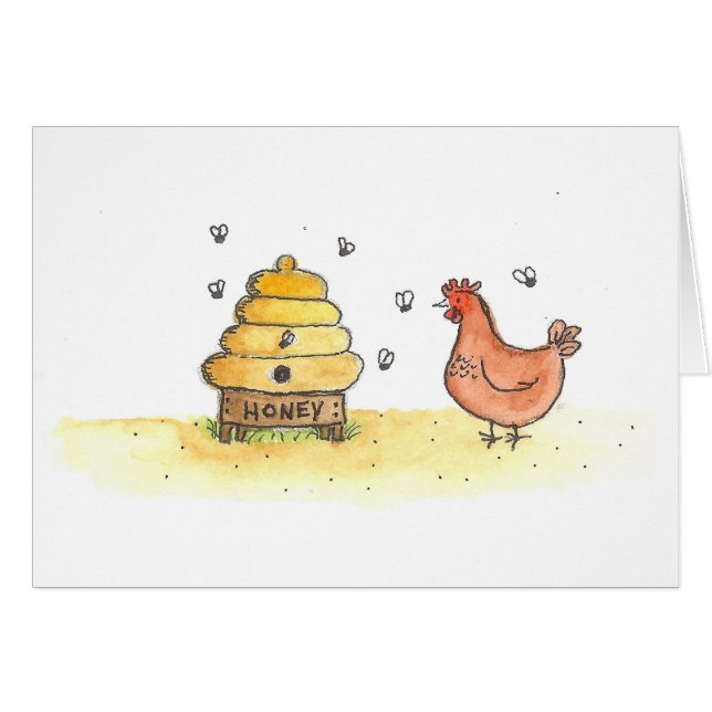 Poule et ruche (Devant Horizontal)