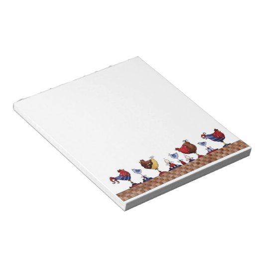 Poules dans une ligne - Bloc-notes (Incliné)